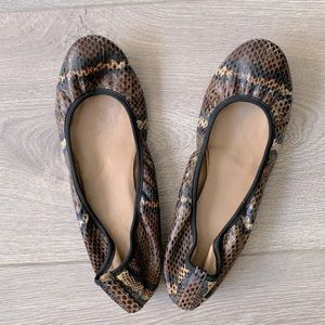 J Crew Snake Skin Ballet Flat